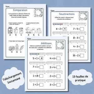 Fiche de math 1re année Cahier d'arithmétique Première année Activité de mathématique imprimable Exercice de calcul pour enfant