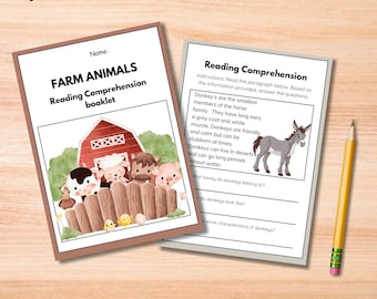 Reading Comprehension Workbook PDF Grade 1 and Grade 2 educational activity Kid literacy worksheet Reading passage review exercise