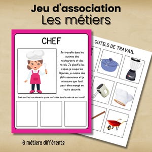 Jeu d'association sur les métiers maternelle Tapi de tri d'aides communautaire préscolaire Cartes sur les emplois et professions pour enfant