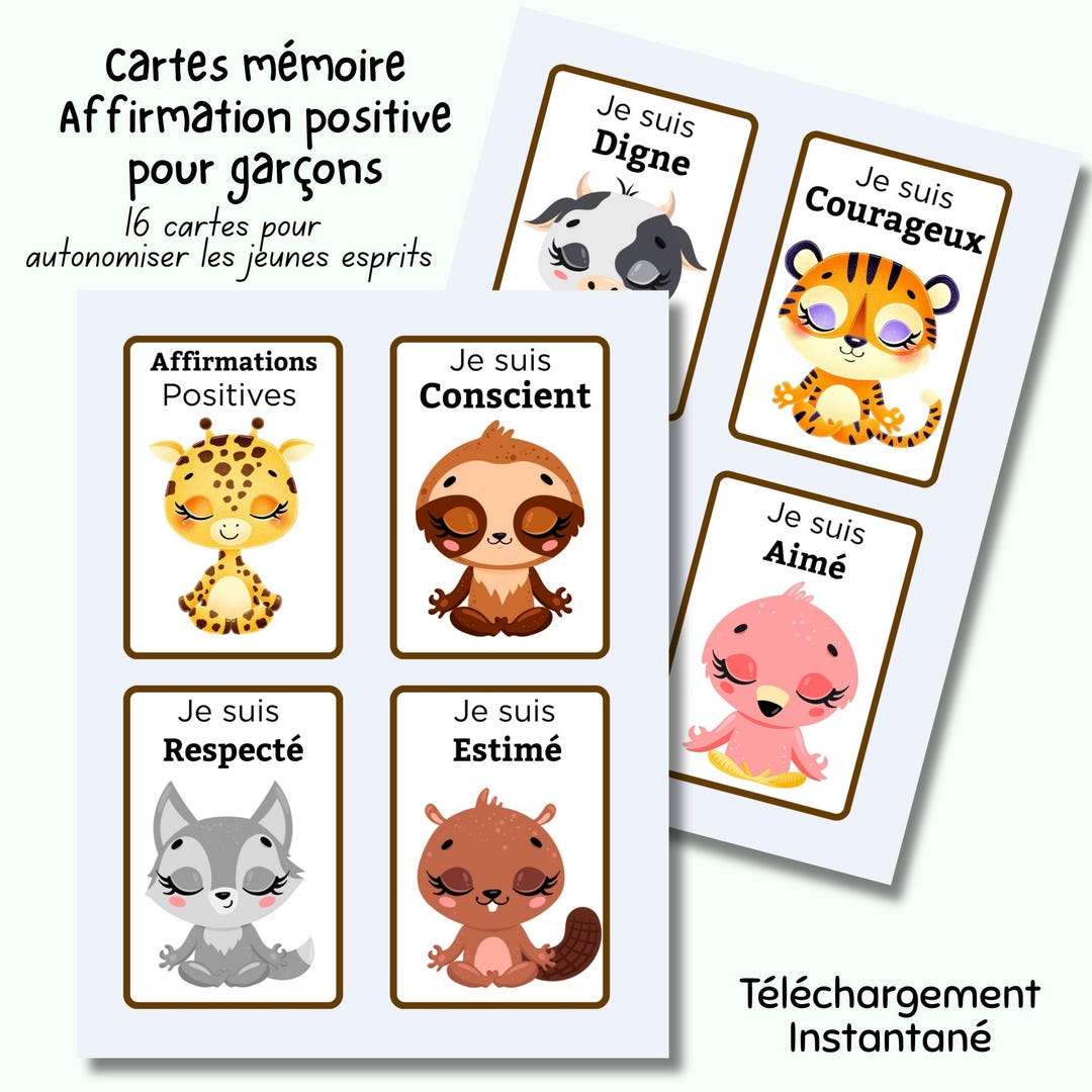 Cartes d'Affirmations Conscientes | 48 pensées positives pour rayonner Cartes d'Affirmations Conscientes | 48 pensées positives pour rayonner