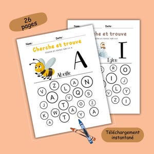 Feuille de travail d'alphabet imprimable pour tout-petits Activité インタラクティブな母性、カイエ エクササイズ ニューメリック、ジュデニグマ ミューザント