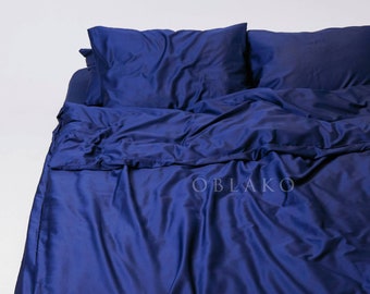 Royal Blue Duvet Cover Set – Custom Bed Sheets– Cotton Duvet Cover Queen King