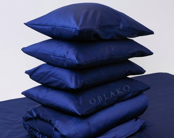 Premium Cotton Pillowcase Set of 2 - Green Blue Gray Purple Red Custom Pillow Sham - Pillow Cover Shams