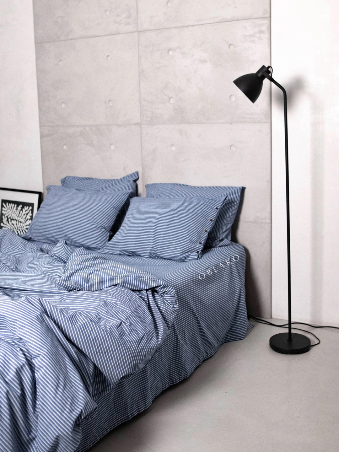 Beer Blue Pattern Print Duvet Cover Bedding Set main image 1