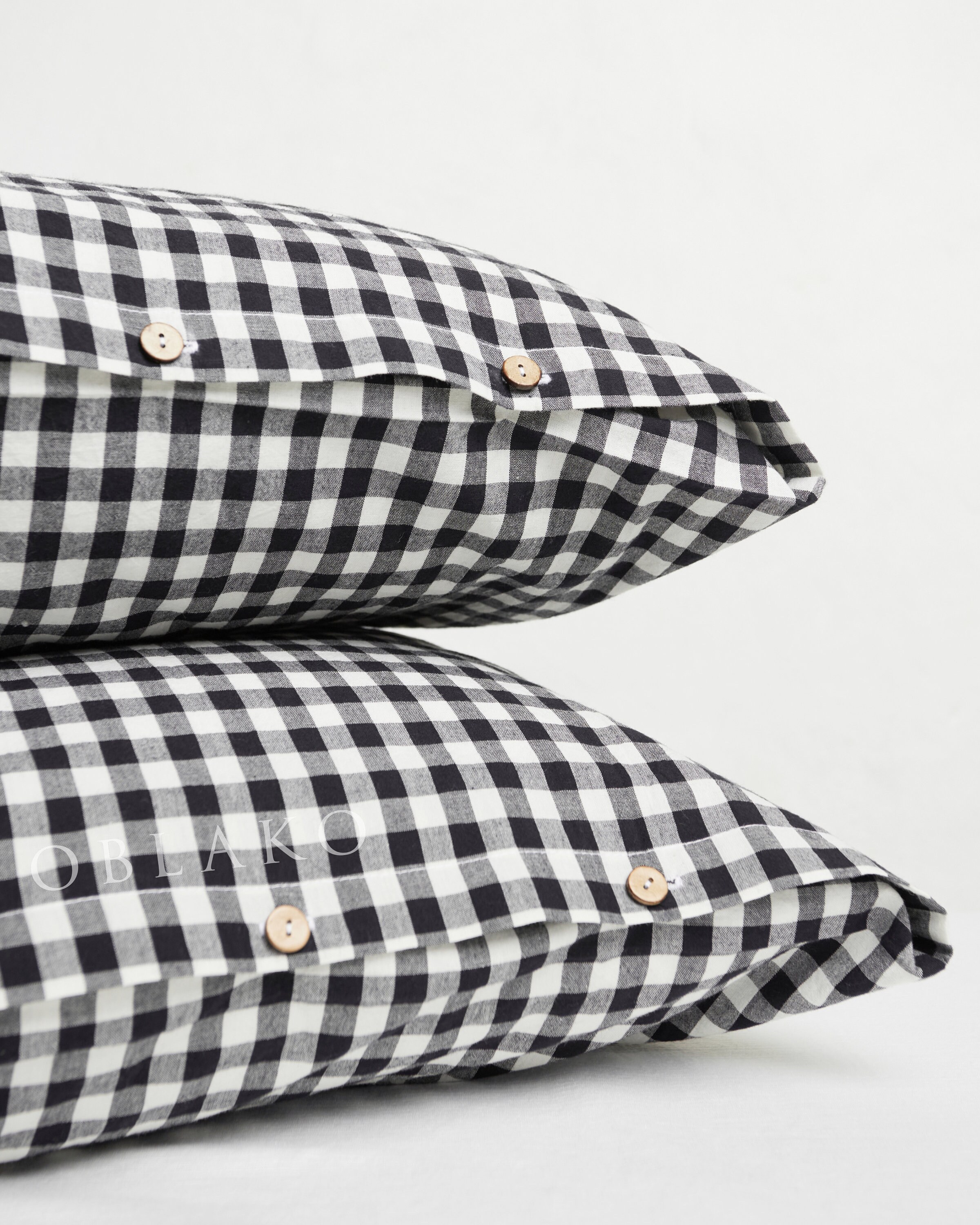 Black Gingham Duvet Cover Plaid Queen Duvet Cover Set Duvet Cover With