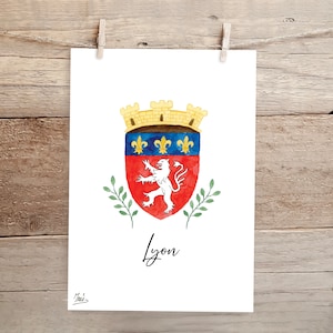Carte Lyon (aquarelle)