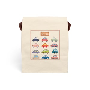 Custom Canvas Lunch Bag for Kids - Personalized Lunch Bag with Name, Insulated Lunch Tote, School Lunch Sack, Kids Lunch Box, Reusable Lunch