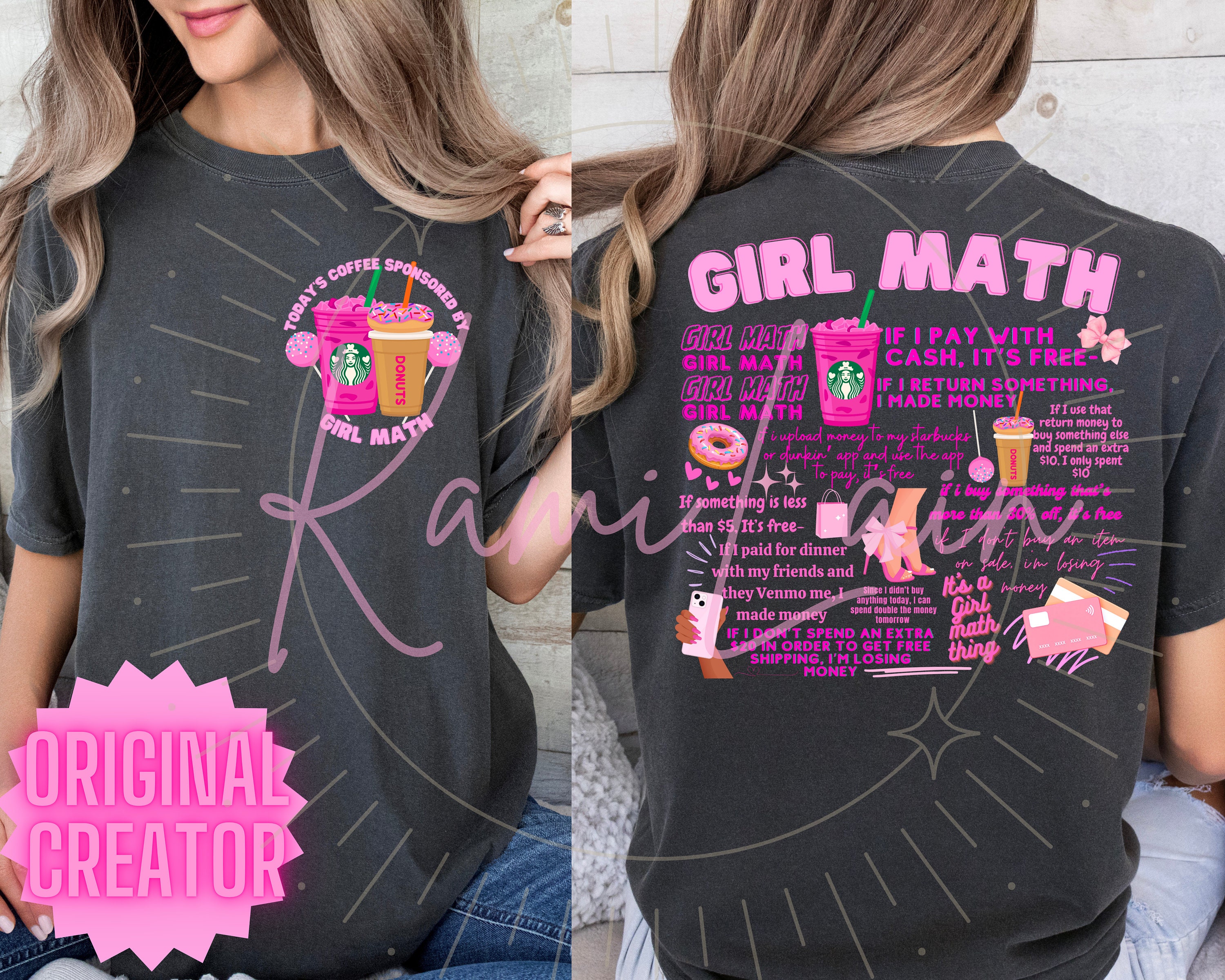 Girl Math Shirt, Girl Math, Girl Math Tee, Starbucks, Girl Math T-shirt ...