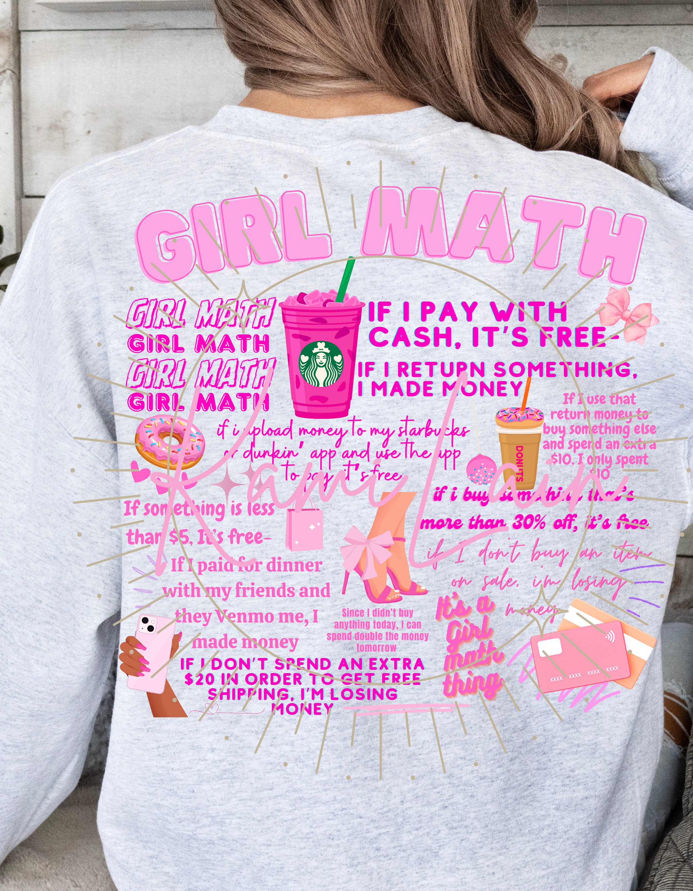 Girl Math Sweatshirt, Girl Math, Gifts for Her, Starbucks, Trendy Shirt ...