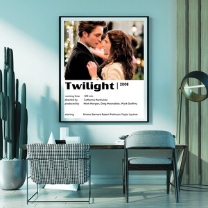Twilight Minimalist Movie Poster, Digital Download