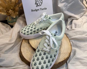 Turtle Canvas Shoes // Mint