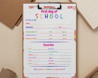 All About Me Child Template | Preschool Daycare Printable (Canva Editable)