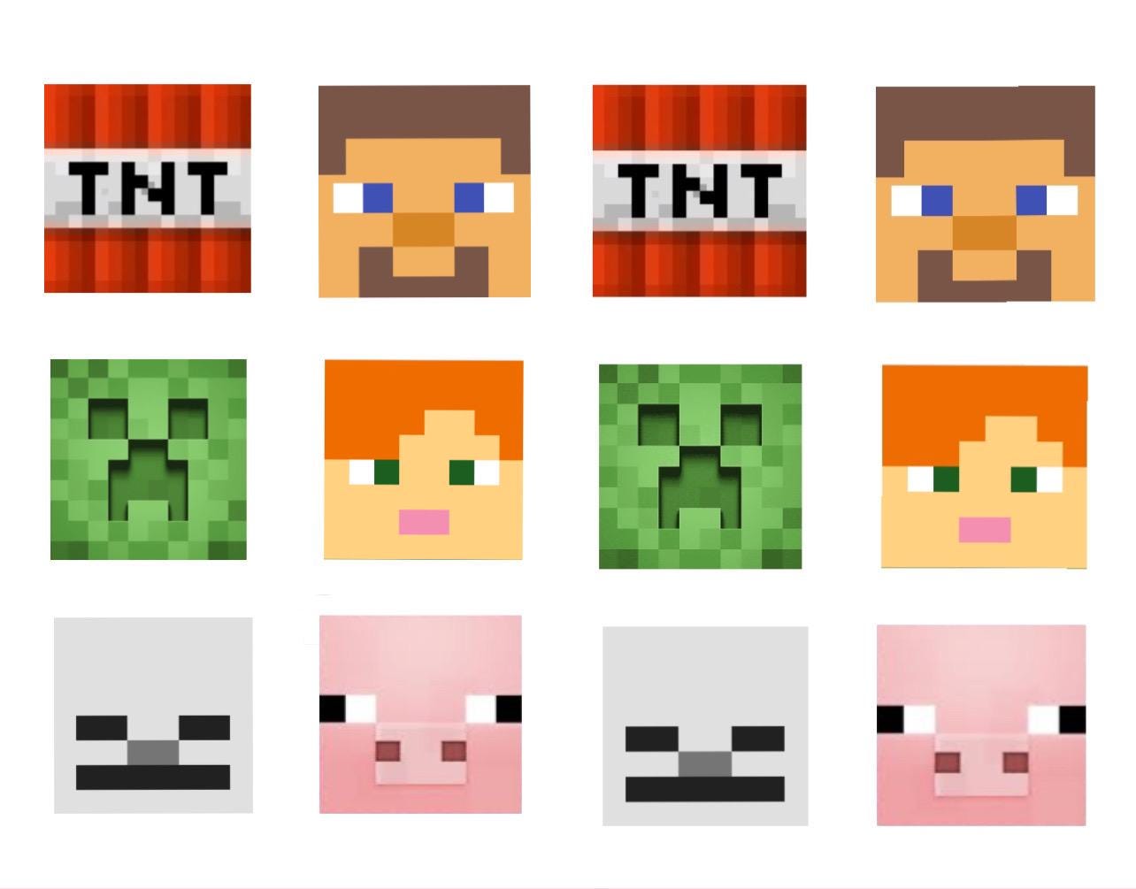Edible Image Minecraft Cupcake Toppers