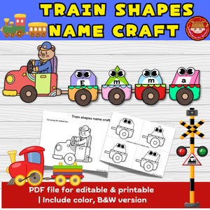 Personalized Train Name Craft: Back to School Bulletin Board (PDF Pattern