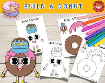 Bauen Sie ein Donut-Handwerk: Nationale Donut-Tagesaktivität (PDF druckbar)