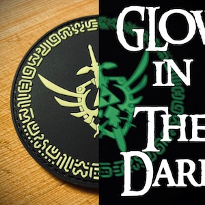 Glowing Winged Sword - Glow PVC Rubber Patch