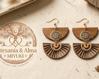 Bohemian floral style earrings