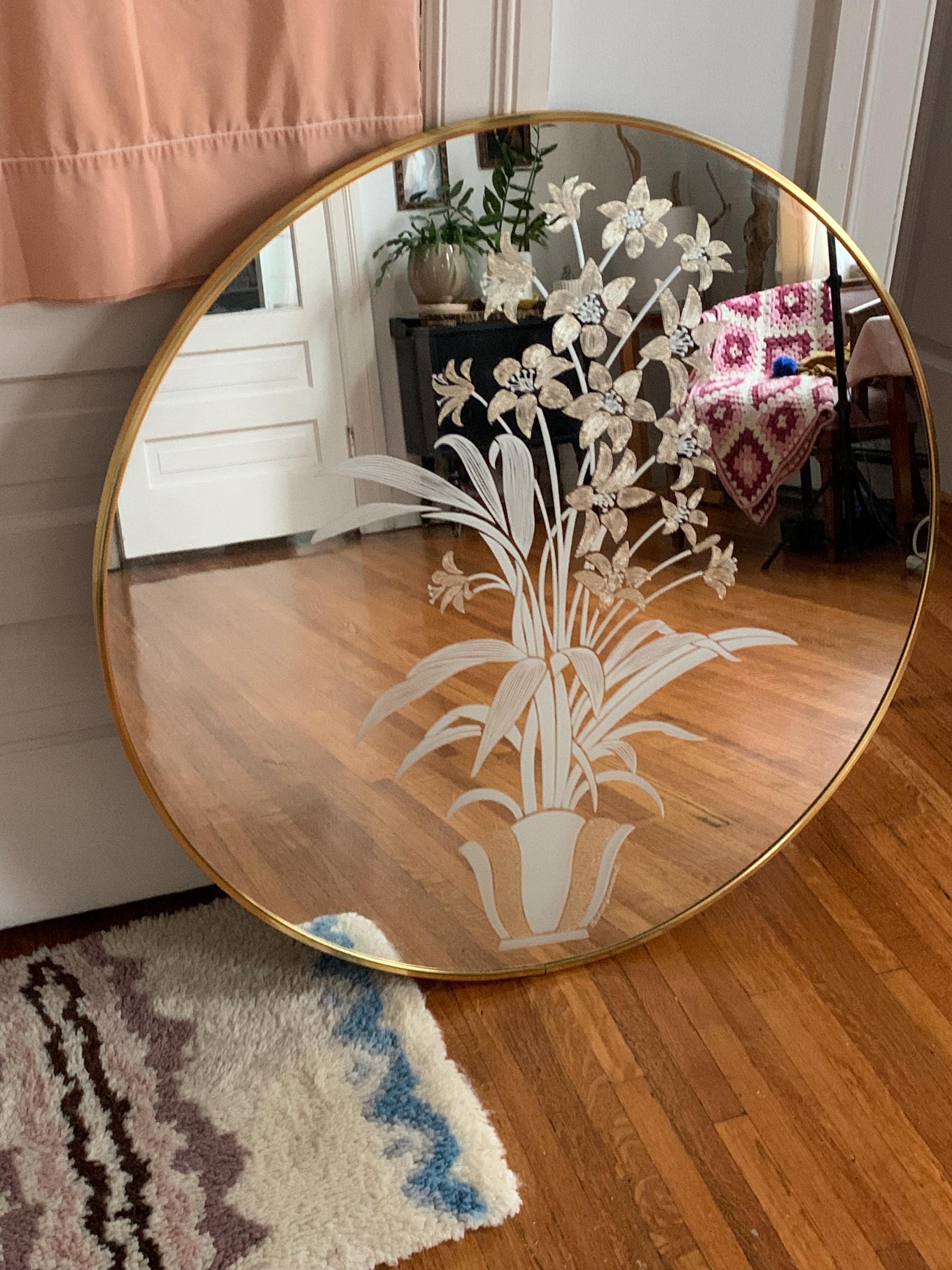 Windsor Mirror Etched - Etsy