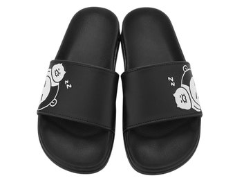 RYAN & CHOONSIK Black White Pu Slippers (Women)