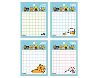 KAKAO FRIENDS - Memo Pads checkered (Different Designs)