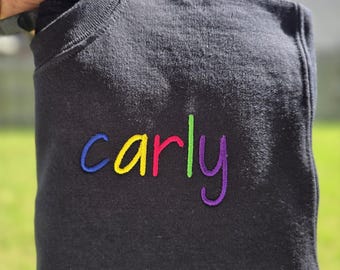 Personalized Back To School Name Shirt, Custom Embroidered Kids T-Shirt