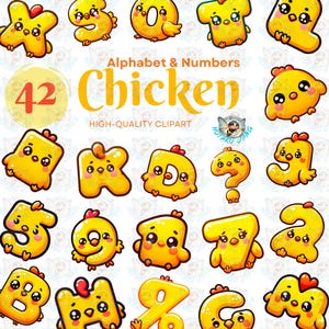 Alfabeto y números de pollo, letra de pollo png, alfabeto de pollo de Pascua, alfabeto de Pascua, animal, letra