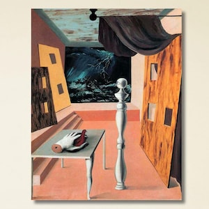 Rene Magritte The difficult Crossing Canvas Painting,René Magritte Print, Rene Magritte Exhibition Print,Rene Magritte Wall Art,Ready ToHang