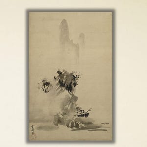 Haboku Sansui by Sesshu Toyo Japanese Canvas, Sesshu Toyo Print Art, Japanese Landscape Wall Art Decor,Japanese Wall Art Decor,Ready To Hang
