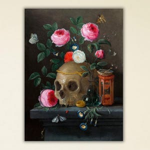 Jan van Kessel de flores Lienzo, Vanitas Still Life pintura de Jan van Kessel Print, Jan van Kessel Reproducción Art, Archival Giclee Gift