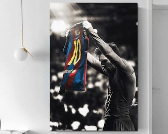 Lionel Messi,Lionel Messi Print, Lionel Messi Poster,GOAT Lionel Messi Canvas,Barcelona,Football Legend Art,Football Fan Gift,Gift for Kids