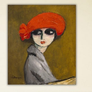 Kees van Dongen The Corn Poppy Canvas Art, Kees van Dongen Print Art, Reproduction Painting, Large Size Canvas Wall Art Poster,Ready to Hang