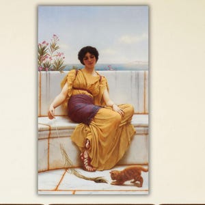 John William Godward Idleness Canvas Art,John William Decor,Modern Art,John William Print,Circe Offering Art,Livingroom Decor, Ready To Hang