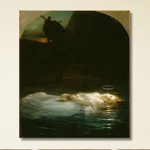 The Young Martyr 1855 By Paul Delaroche Canvas Painting, Paul Delaroche decor Poster, Famous Print,Vintage Art, Fine Print Art,Ready To Hang