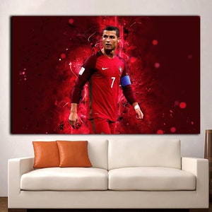 Cristiano Ronaldo Print, Cristiano Ronaldo Poster, Cristiano Ronaldo Canvas Art,Cr7 Canvas,  Cristiano Ronaldo Poster, Gift for Football Fan
