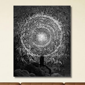 Gustave Dore Empyrian Print,The Empyrian by Paul Gustave Dore Canvas, Jesus Canvas art,Gustave Dore,Giclee Print,Christ Poster,Ready To Hang