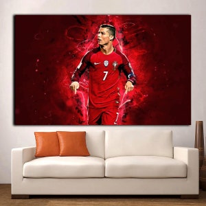Cristiano Ronaldo Poster, Cristiano Ronaldo Print, Cristiano Ronaldo Canvas Art,Cr7 Canvas,  Cristiano Ronaldo Poster, Gift for Football Fan
