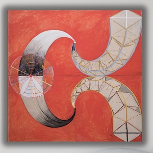 The Swan No 9 Print Art Hilma Af Klint Canvas Art,Abstract Canvas,Hilma Af Klint Wall Art,Famous Painting, Reproduction Canvas,Ready to Hang