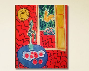 青いテーブルの上の静物画 アンリ・マティス キャンバスウォールアート