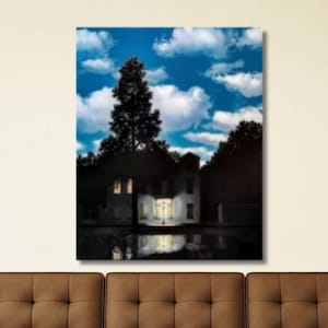 The Empire of Light by Rene Reproduction Canvas,René Magritte Poster Wall Art,Rene Magritte Artworks Print,Rene Magritte Art,Ready To Hang