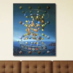 Salvador Dali Canvas Wall Art Salvador Dalí The Maximum Speed of Raphael&#39;s Madonna Print Surrealism art Salvador Dali Exhibition Poster Dali