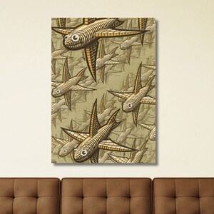 Escher Wall Art,Maurits Cornelis Escher Depth Pictures And Dreams Canvas,Fine Art Print,Reproduction Print Art,Modern Wall Art,Escher Poster