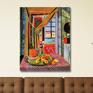 Matisse Interior Design Print, Henri Matisse Interior Design Poster Canvas Wall Art, Henri Matisse Art,Famous Print Art Poster,Ready To Hang