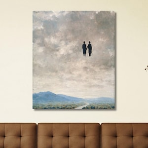 René Magritte L'Art de la Conversation Canvas,René Magritte Poster Wall Art,Rene Magritte Artworks Print,Rene Magritte Art,Ready To Hang