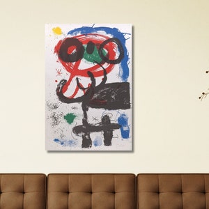 Joan Miro Painting Wall Art,Joan Miro Print,Joan Miro Poster,Joan Miro Exhibition Canvas Wall Art,Surrealism Modern Art,Ready to Hang Canvas