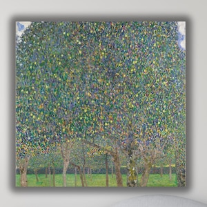 Pear Tree by Gustav Klimt Canvas Art, Gustav Klimt Poster Klimt Exhibition Poster Print, Gustav Klimt Painting, Flower Garden, Ready To Hang