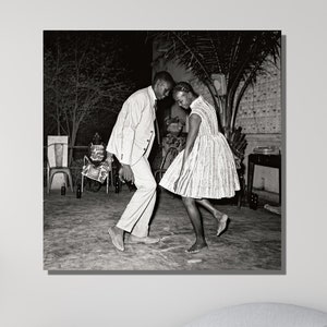 Iconic Christmas Eve Canvas Poster Art,Malick Sidibe Canvas Wall Art Print Design,Photographer Art Decor,Malick Sidibe Poster, Ready to Hand