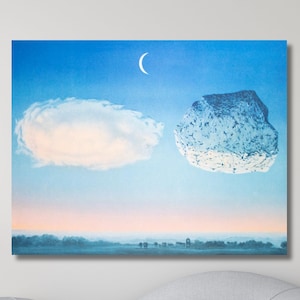 Arte de parede Rene Magritte La Bataille de l'Argonne, Arte de impressão de pôster Rene Magritte, Arte de parede em tela Magritte, Tela Rene Magritte, Pronta para pendurar