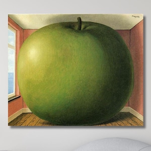 Rene Magritte Poster Canvas Wall Art, Rene Magritte The Listening Room Canvas Art,Reproduction Print Wall Art,Modern Decor Art,Ready to Hang