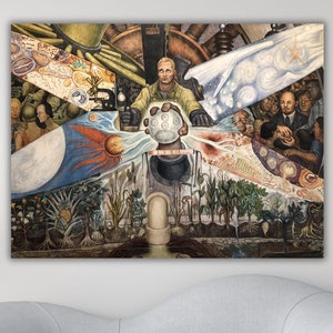 Diego Rivera The Crossroads Canvas Print, Diego Rivera Painting Art,Modern Wall Art, Mexican Print,Famous Painting, Exhibition Canvas Poster