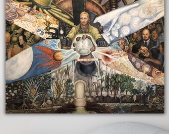 ディエゴ・リベラ「クロスロード」キャンバスアート、メキシコの有名な